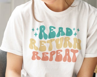 Retro Bookish T-Shirt, Cute Graphic Tees, Library Lover, Gift for People Who Love to Read
