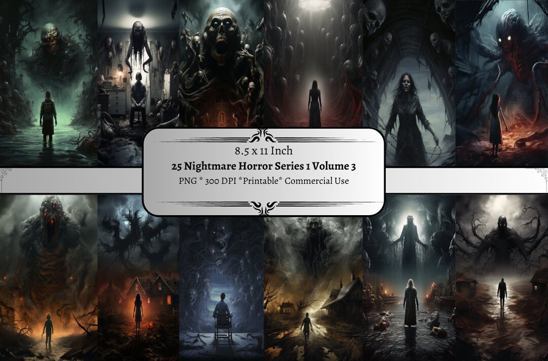 Nightmare Horror Series 1 Volume 3 Digital Paper Horror - Etsy