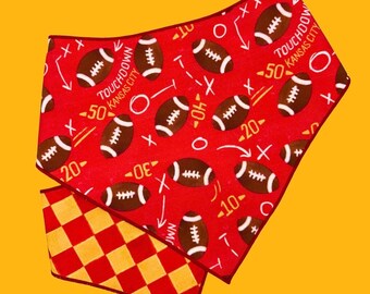 KC Football Reversible Pet Bandana