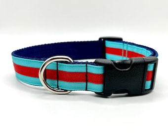 KC Soccer Stripes 1” wide Dog Collar, Kansas City Pets