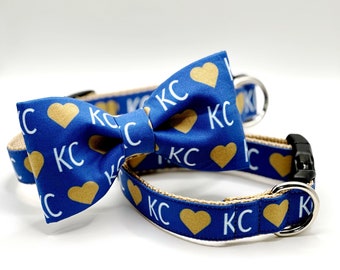 Kansas City Baseball Inspired Custom Dog Collar
