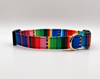 Serape Stripe 3/4” Dog Collar