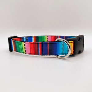 Serape Stripe Custom Dog Collar, Southwestern