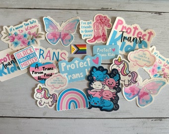 Trans Pride Die Cut Stickers | Protect Trans Kids, 3"