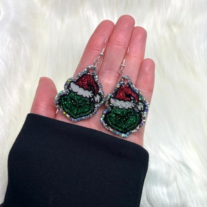 Christmas Earrings, Movie Character Earrings, Holiday Earrings, You’re a Mean one Mr. Grinch Earrings