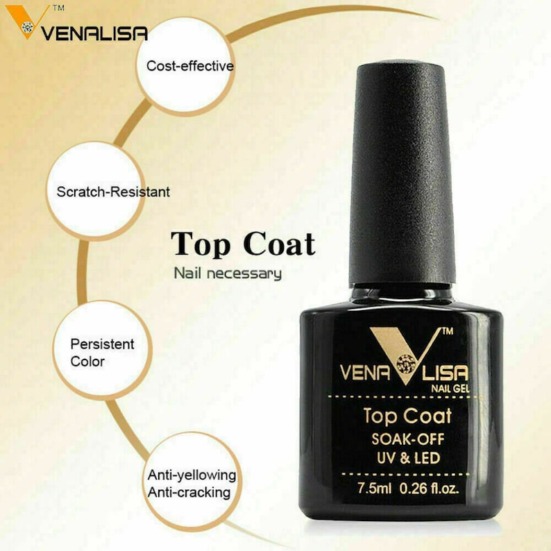 VENALISA Nail Primer, No Wipe Top, Base Coat, Matt top, Nail Gel Polish Soak Off SPECIAL OFFERS VENLAISA TOP COAT