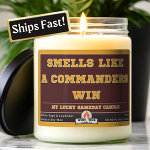 Smells Like A Win, Washington Commanders Victory, DC DMV Wins Sport Theme, Game Day Candles, NFL Candle, Commanders Faithful, Playoff Win