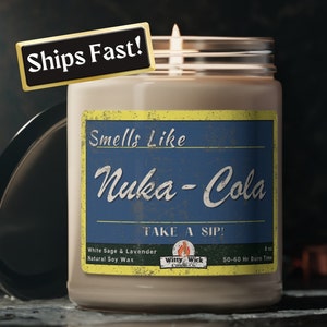 Fallout Candle, Fallout Decoration, Nuka Cola Glass, Nuka Cola Bottle, Fallout Propaganda, Fallout Special, Fallout Drinkware, Fallout Props