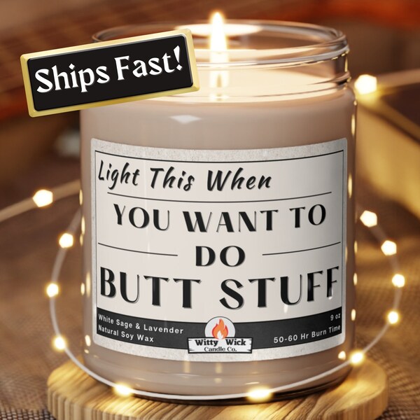 Butt Stuff Candle, Dirty Candles for Boyfriend, Gag Gifts for Adults Dirty, Funny Relationship Candles, I Like Your Butt Candle, Gay Candle