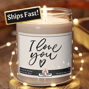 I Love You Candle, Sentimental Gifts For Girlfriend, Dating Anniversary Gifts, He&#39;s Mine, Love Candle Label, Reminders I Love You, XoXo