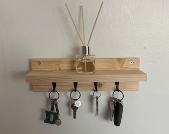 Key Holder, Key Storage, Key Hooks, Wall Key Holder, Key Rack With Shelf