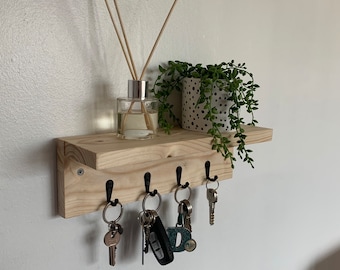 Key Holder, Key Storage, Key Hooks, Wall Key Holder, Key Rack With Shelf