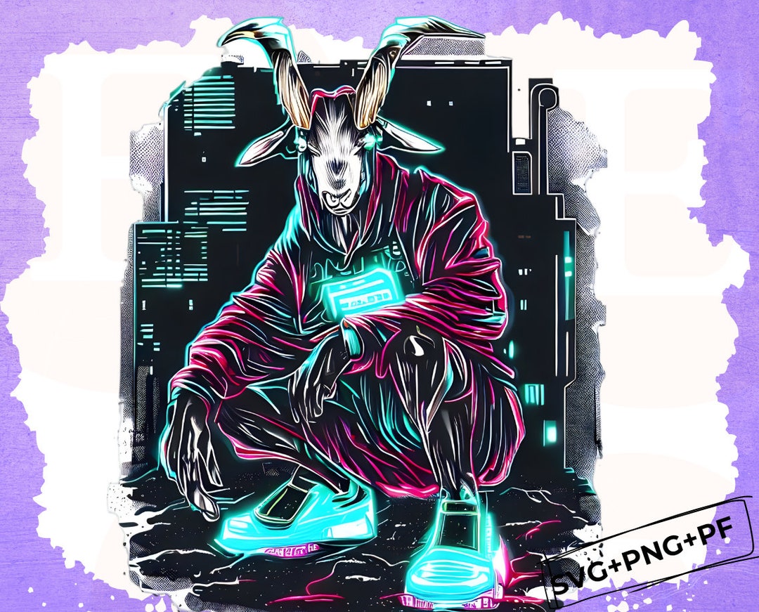 T-shirt Sticker Digital File Goat Head Streetwear Sublimation Animal ...