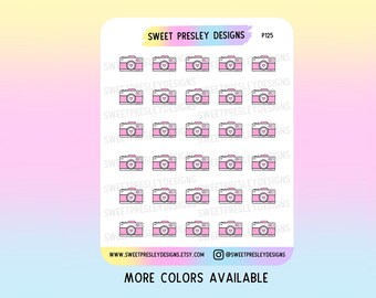 Sweet Presley Capturing Memories Camera Planner / Journal Stickers   P123 - P127