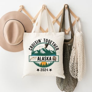 Personalized Alaska Cruise Tote Bag, Custom Group Cruise Tote, Cruising Together Bag, Family Matching Tote, Gift for Cruise, Friend Tote Bag