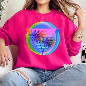 Neon sweatshirts 80s clearance