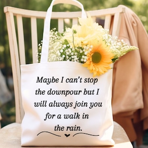 Maybe I Can&#39;t Stop the Downpour, Thinking of you Gift, Friend in Need, Supportive Gift for Friend, Tough Times, Positive Friendship Quote