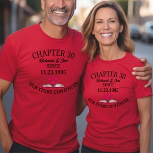 Anniversary Shirt for Couples, Custom Wedding Anniversary Shirts, Matching Shirts for Husband and Wife, Cute Anniversary Gift for Parents
