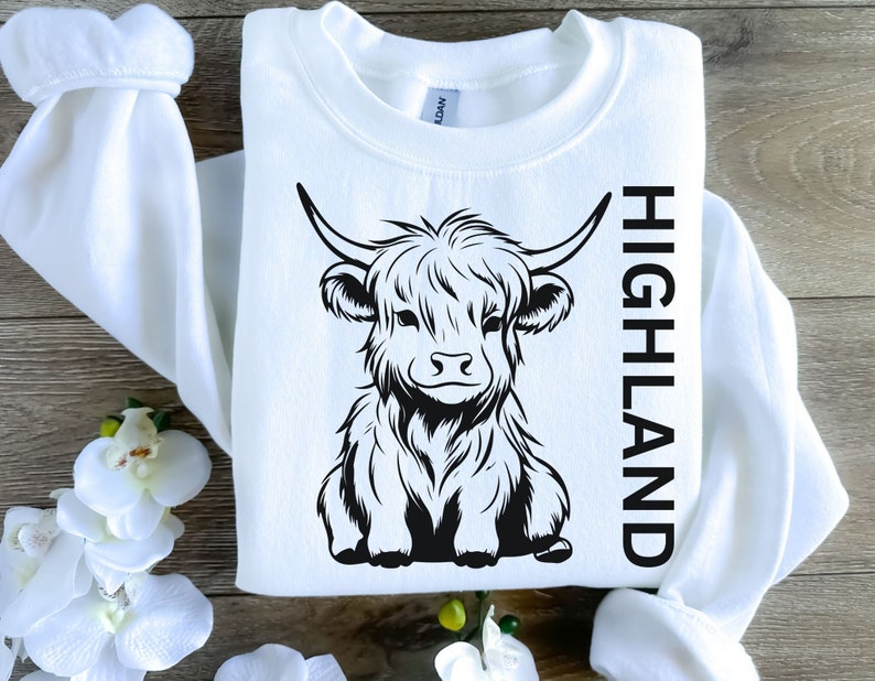 West Highland Cow Print Casual Sweatshirt main image 0