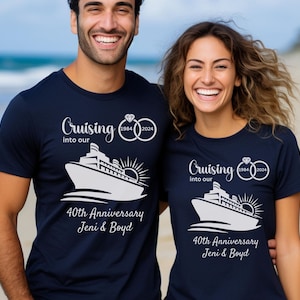 Personalized Anniversary Cruise Shirts, Custom Couple Shirts, Anniversary Cruise Shirts, Gift for Friends Cruise, Gift for Wife, Cruise 2025