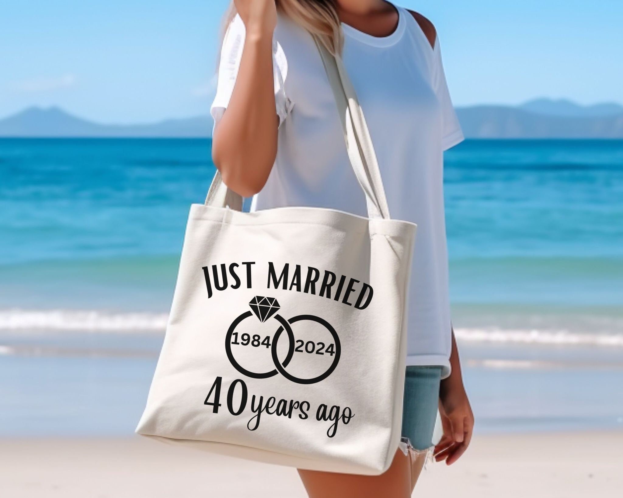 Personalized Anniversary Tote Bag Custom Husband and Wife Canvas Tote Wedding Anniversary Gift Just Married Tote Gift for Vow Renewal Etsy