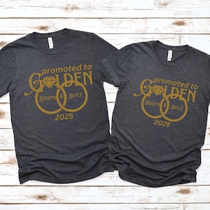 Personalized 50th Anniversary Shirt, Custom Golden Wedding Anniversary Shirt, Husband and Wife Matching Shirt, Anniversary Gift for Friends