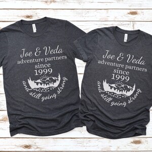 Personalized Shirts for Couples, Custom Anniversary Shirt, Matching Vacation Shirts, Adventure Lovers Gift, Cute Anniversary Gift for Spouse