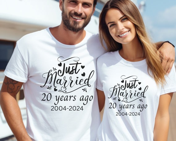 Cool 20th Wedding Anniversary Gift For Husband Wife T-Shirt Cool 20th Wedding Anniversary Gift For Husband Wife T-Shirt