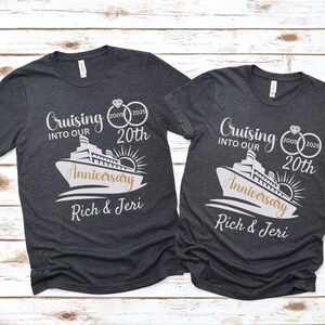 Custom Anniversary Vacation Cruise Gifts, Personalized Anniversary Shirts, Matching Wedding Anniversary Gift, Anniversary Cruise Crew Shirts