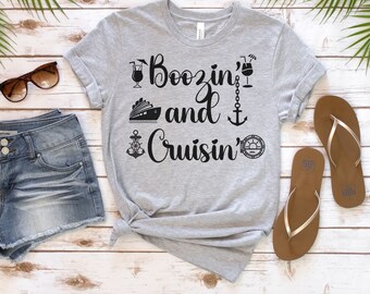 Group Cruise Shirt, Boozin and Cruisin Shirt, Cruise Vacation Tee, Friend Trip Shirt, Gift for Cruise, Cute Shirt for Cruise, Cruising Shirt