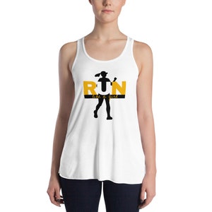 Women&#39;s &quot;Run like a Girl&quot; Flowy Racerback Tank; Running Tshirt; Women&#39;s Running Shirt; Gift for Runners; Running Shirt; Running Tanktop