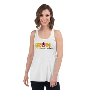 Women&#39;s &quot;Run o&#39;clock&quot; Flowy Racerback Tank; Running Tshirt; Women&#39;s Running Shirt; Gift for Runners; Running Shirt; Running Tanktop