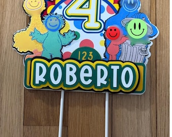 Friendly Street Monster Cake Topper