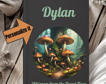 Carnet champignon personnalisé : carnet de notes Forêt enchantée pour écrire