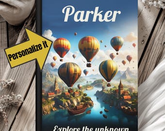 Diario de viaje en globo aerostático personalizado: diario de aventuras personalizado