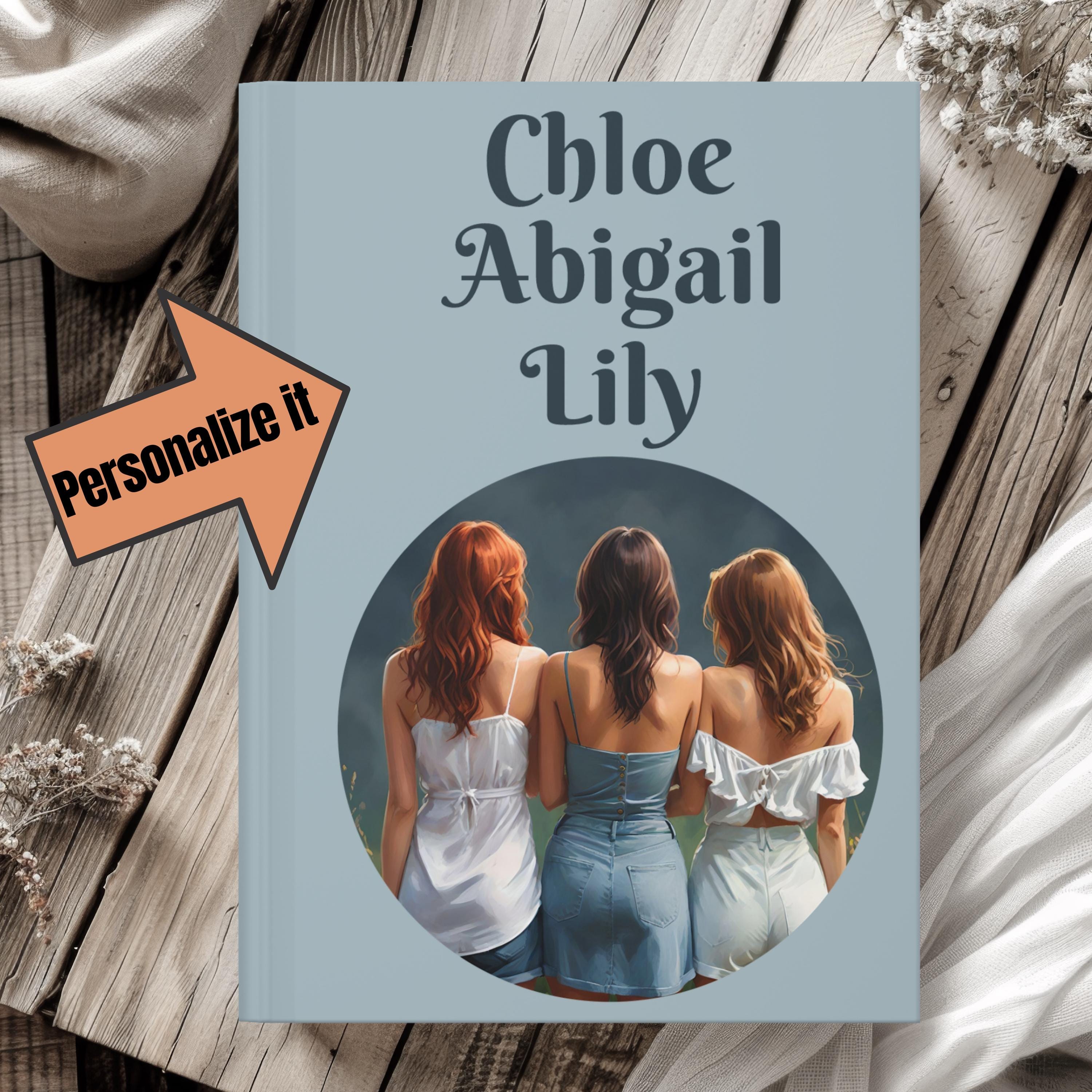 Personalized Friendship Journal for Three Best Friends Custom Notebook ...