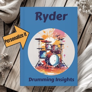 Personalized Drummer Journal: Custom Music Notebook, AI Design