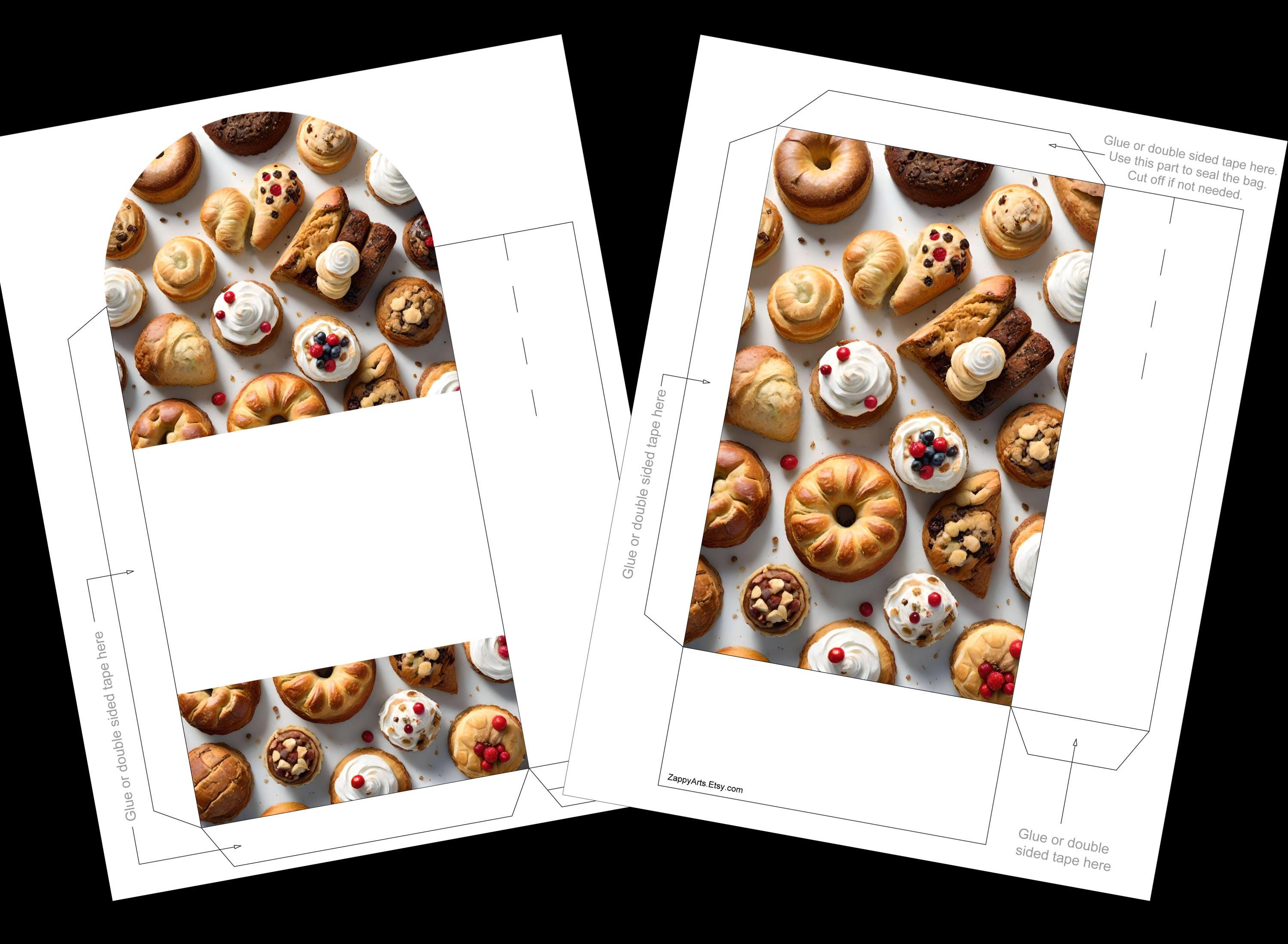 Editable Pastry Bag Template: Printable Treat Bag Labels (digital ...