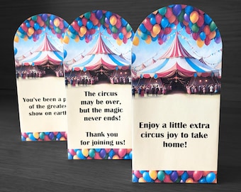 EDITABLE Carnival Favor Box - Custom Party Favor Container - Instant Download, Printable Circus Treat Box, Game Prize Box