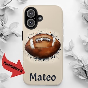 Personalized Football Phone Case Custom Sports Gift for Players, Coaches and Fans Durable and Stylish Protection for iPhone and Samsung