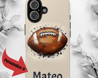 Personalized Football Phone Case: Custom Sports Gift for iPhone & Samsung