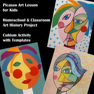 Picasso Art Lesson for Kids: Cubism Projects & Templates (PDF Download)