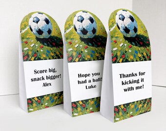 Editable Soccer Party Favor Bags: DIY Printable Template (Digital Download