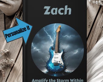 Personalized Guitar Journal: Electric Guitar, Music Lover Gift