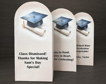 Printable Graduation Favor Bag: Editable Text DIY Treat Box (Digital Download)