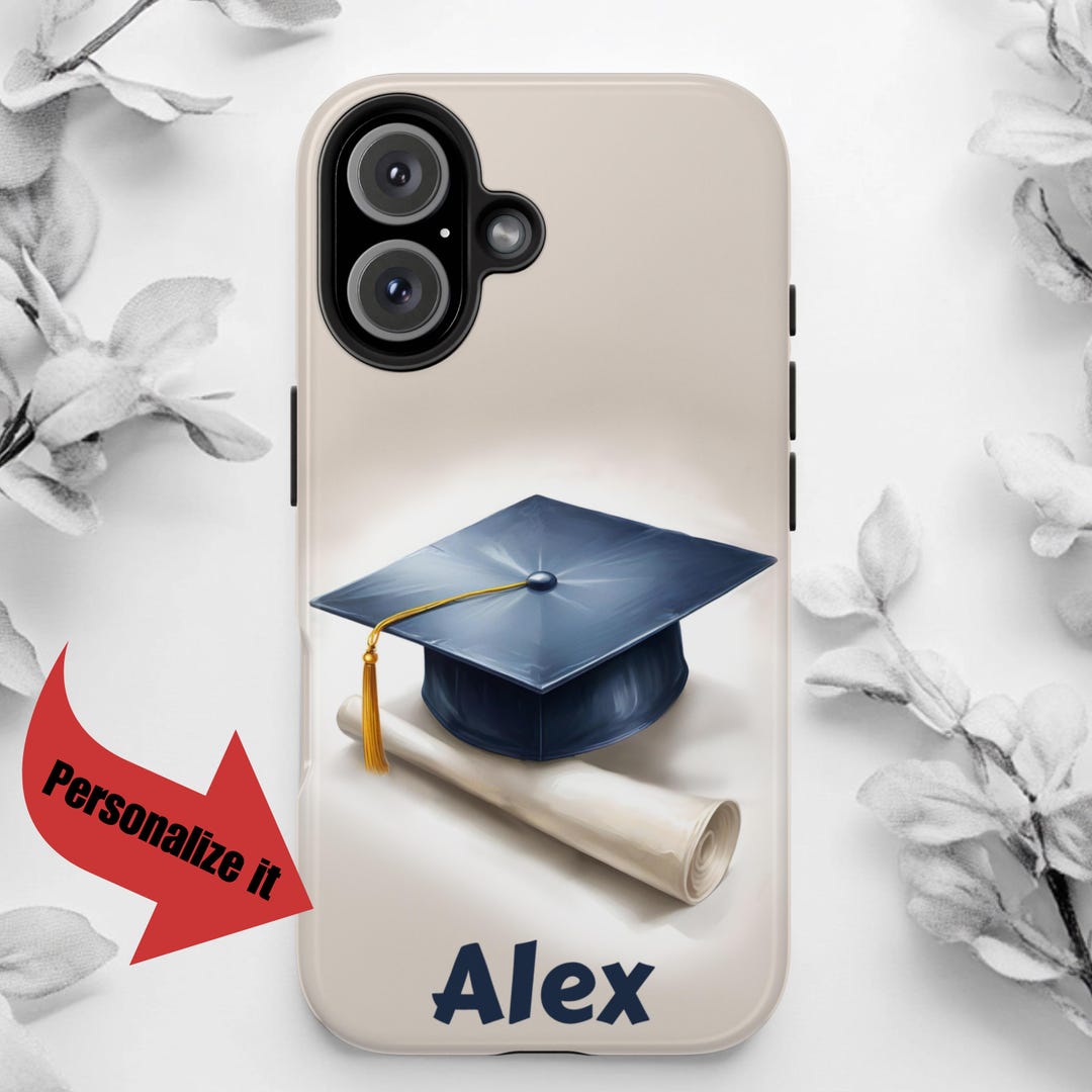 Personalized Graduation Phone Case: Cap & Diploma Design - Etsy