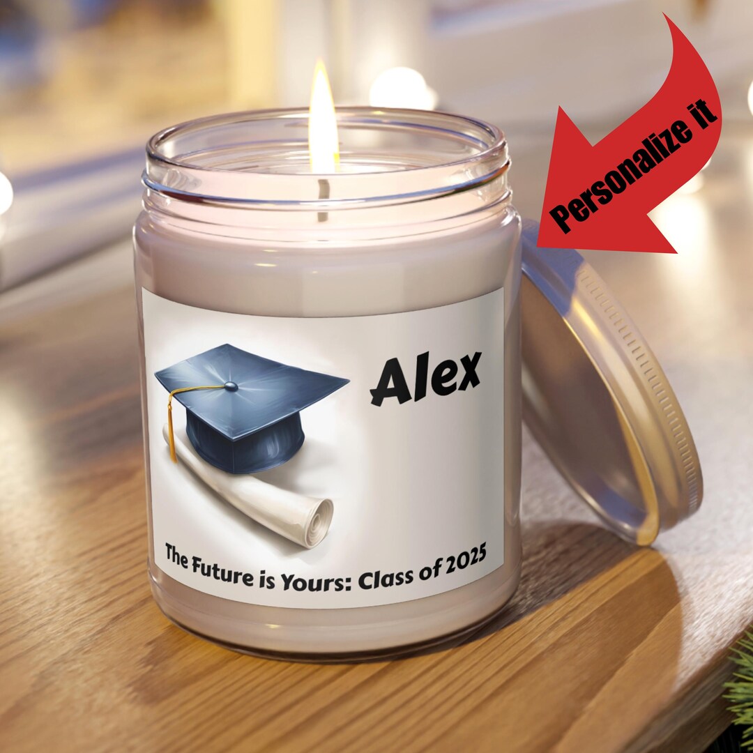 Personalized Graduation Candle 2025: Eco-friendly Soy Wax - Etsy