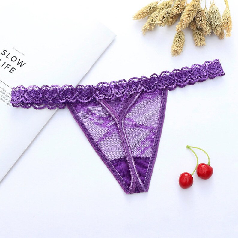 Custom Lace Thongs With Jewelry DIY Crystal Letter Name for - Etsy