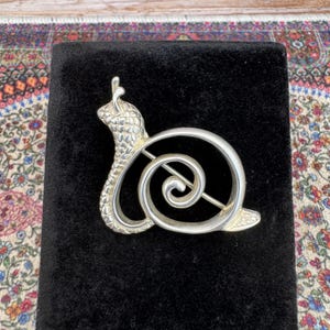 Vintage Sterling Silver Snail Brooch - Cute!