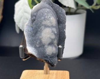 Druzy Chalcedony Piece with Botryoidal Center - Beautiful Sparkle